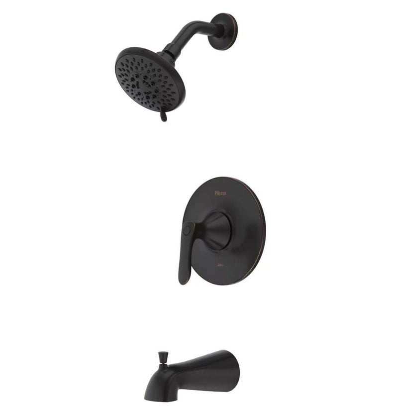 Pfister Weller Tub and Shower Trim Kit (Valve Sold Separately), Single Handle, Tuscan Bronze Finish, LG898WRY - Image 1